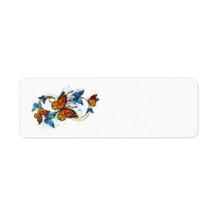 Etiqueta Infinidad de Mariposas Monarca