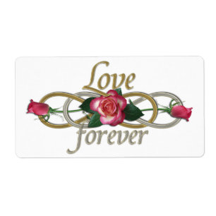 Etiqueta Infinito doble - Rosas Amor para siempre