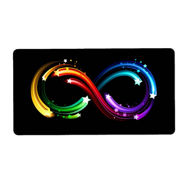 Etiqueta Infinity symbol of rainbow comets (Frente)
