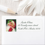 Etiqueta información adicional de retro vintage Christmas S<br><div class="desc">retro vintage Christmas Santa agregar etiqueta de información</div>