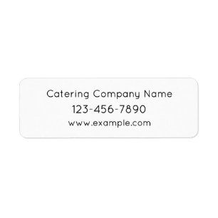 Etiqueta Información de Negocio de Catering de Comida Minim
