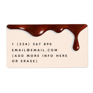 Etiqueta Información de Personalizado de chocolate con gote