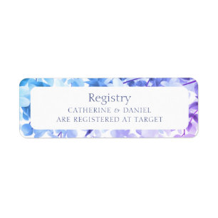 Etiqueta Información de registro de Bodas florales de acuar