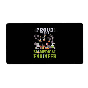 Etiqueta Ingeniero Orgulloso De Ser Un Ingeniero Biomédico