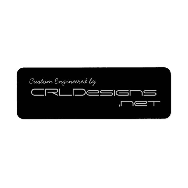 Etiqueta Ingeniero personalizado por CRLDesigns.net (Frente)