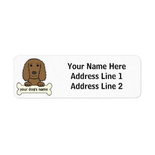 Etiqueta Inglés personalizado cocker spaniel