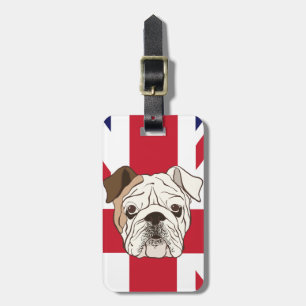 Etiqueta inglesa del equipaje del bulldog