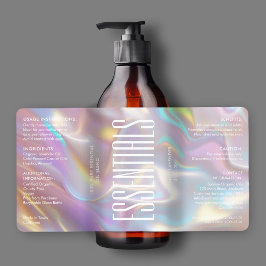 Etiqueta Ingredientes de Baño Corporal Moderno Holográfico