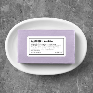 Etiqueta Ingredientes de borde negro delgado Minimalista mo