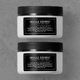 Etiqueta Ingredientes de color editables de bordes y líneas