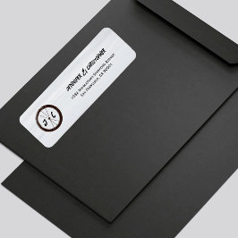 Etiqueta Iniciales de monograma de Boda de motociclismo mod