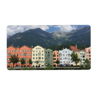 Etiqueta Innsbruck Ciudad austriaca del Tirol