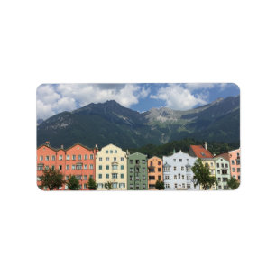 Etiqueta Innsbruck Ciudad austriaca del Tirol