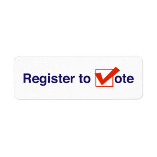 Etiqueta Inscríbase Para Votar 2024