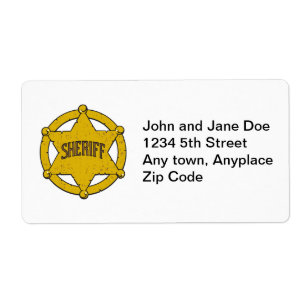 Etiqueta Insignia de la estrella de los sheriffs