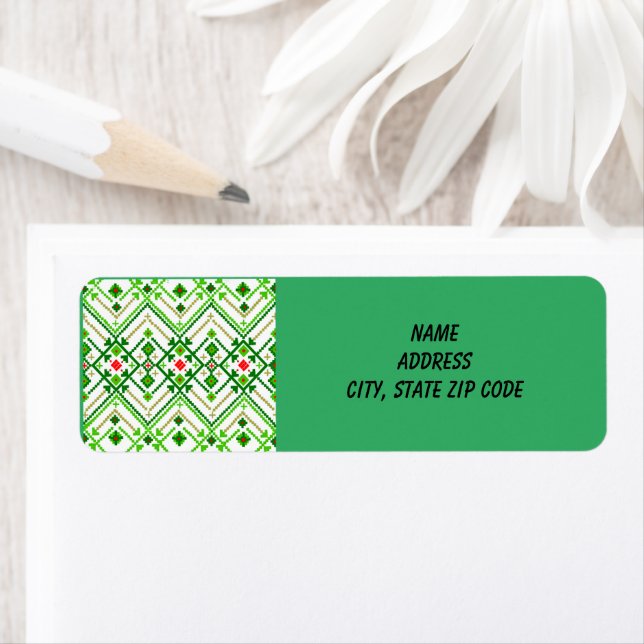 Etiqueta Inspiración de arte folclórico ucraniano (In situ)