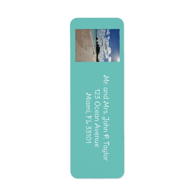 Etiqueta Inspirador de playa (Frente)