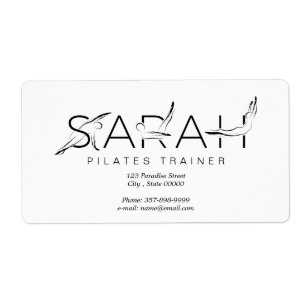 Etiqueta Instructor de Pilates de Nombre SARAH