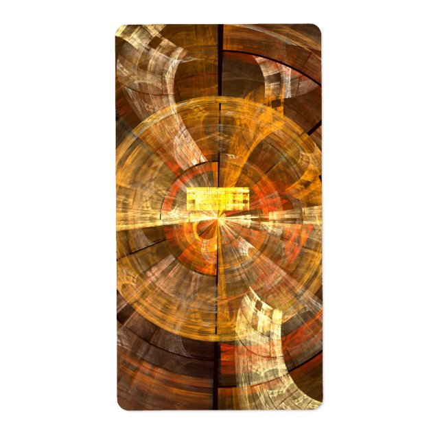 Etiqueta Integridad Resumen de arte fractal (Frente)