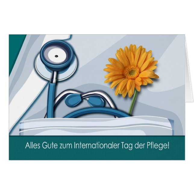 Etiqueta internacional der Pflege. Tarjeta del día (Anverso (Horizontal))