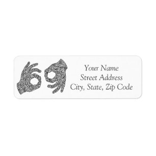 Etiqueta "Interpreter" American Sign Language Label