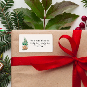 Etiqueta invierno moderno y elegante