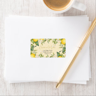 Etiqueta Invitación a la boda de cítricos de verano de limó