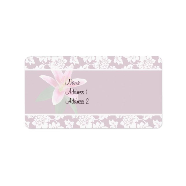 Etiqueta Invitación a la boda de Lily Stargazer Delicate (Frente)