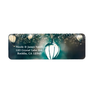 Etiqueta Invitación a la boda encantada con las luces de ca