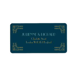 Etiqueta Invitación a la boda estilo Art Deco