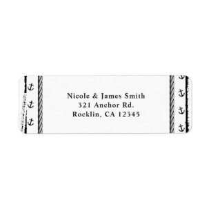 Etiqueta Invitación a la ducha nupcial Nautical Beach Weddi