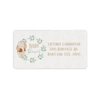 Invitación de Baby Shower de color de agua elefant