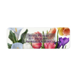 Etiqueta Invitación de boda con huevo de Pascua floral de p