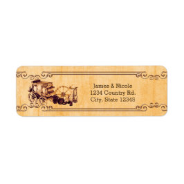 Etiqueta Invitación de boda elegante country vintage occide
