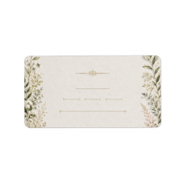 Etiqueta Invitación de boda floral de lujo