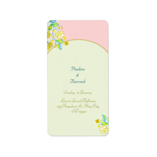 Etiqueta invitación de boda granada