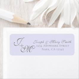 Etiqueta Invitación de Boda Personalizada Lavanda y Gris El