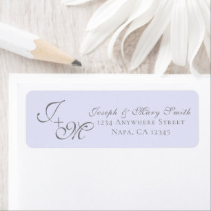 Etiqueta Invitación de Boda Personalizada Lavanda y Gris El