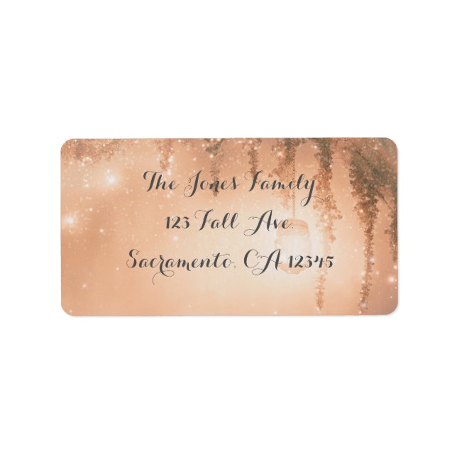 Etiqueta Invitación de Despedida de Soltera en Bosque Rústi (Frente)