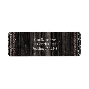 Etiqueta Invitación de madera del suroeste con glamour rúst