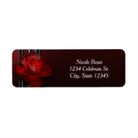 Invitación elegante de rosa iluminada y encaje bor