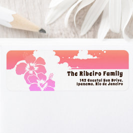 Etiqueta Ipanema Hibiscus & Summer Clouds Customizable