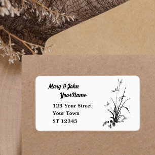 Etiqueta Iris chino - bw