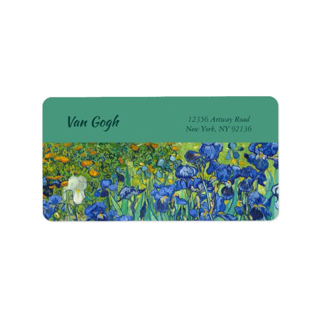 Etiqueta Irises de Van Gogh (Frente)