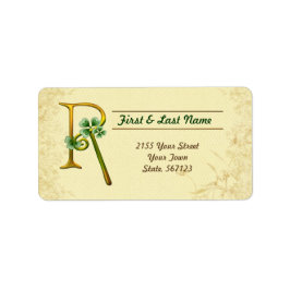 Etiqueta irlandesa Monograma R