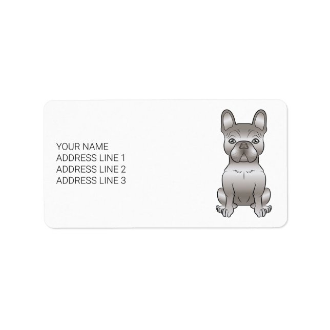 Etiqueta Isabella Bulldog Francés / Frenchie Perro Lindo &  (Frente)