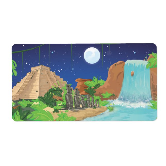 Etiqueta Isla tropical (Frente)