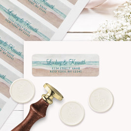Etiqueta Island Breeze Pintada Beach Wedding Return Address