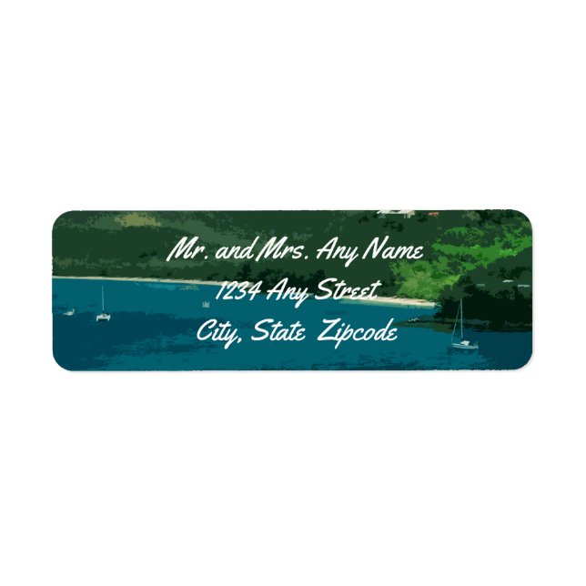 Etiqueta Island Paradise Retro (Frente)