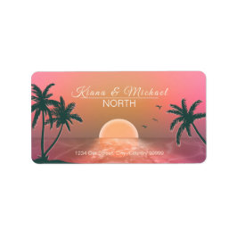Etiqueta Isle tropical Sunrise Boda Pink ID581